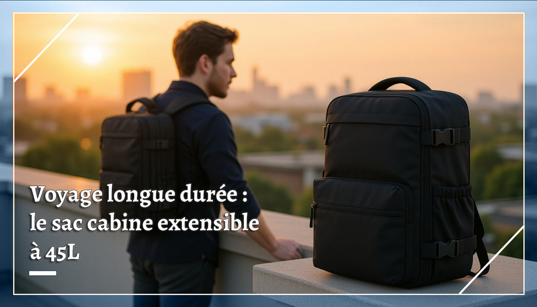 Voyage longue durée : le sac cabine extensible à 45L